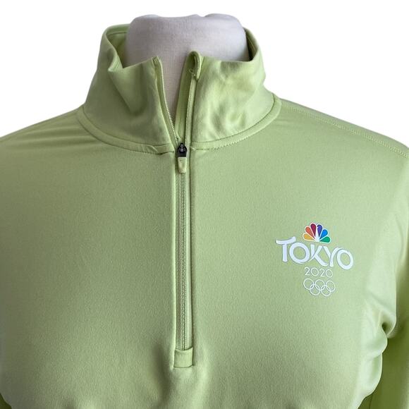 NIKE Tokyo Olympics Pullover Womens Sz Small Green 2020 Athleisure Quarterzip - Picture 3 of 10